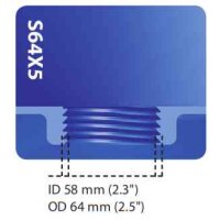Adattatore per fusti S64x5 > 2" BSP filettatura femmina (polipropilene)