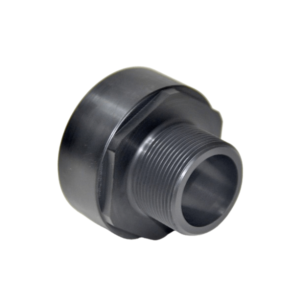 IBC-adapter 2" BSP > 1"1/2 BSP han (PE-HD)