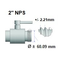 Adaptér IBC 2" NPS > 1"1/4 BSP samice (PE-HD)