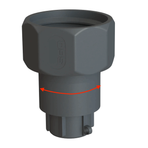 Adapter IBC S60x6 z łącznikiem obrotowym > 3/4" BSP żeński (polipropylen)