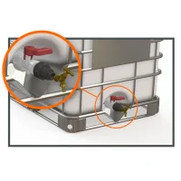 Adapter IBC S60x6 z łącznikiem obrotowym > 3/4" BSP żeński (polipropylen)