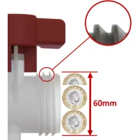 IBC Adapter S60x6 > 50mm (2") Slangtule - Roterend (Polypropyleen)