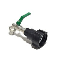 IBC Adapterji S60x6 + RIV medeninasti izpustni ventil s cevno tulko (polipropilen)