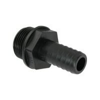 Embout cannelé droit 50mm x 1"1/2 M - Noir