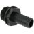 PP- Straight Hose Nozzles 40mm x 1"1/4 M - Black