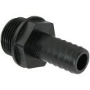 PP- Straight Hose Nozzles 25mm x 3/4" M - Black