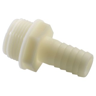 PA- Straight Hose Nozzle 50mm x 1"1/2 M - White