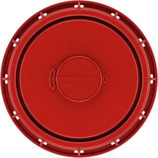 Red NW225 IBC inlet cap - 2 "G + valve - EPDM