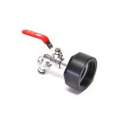 Raccords IBC S100x8 + robinet MT en laiton avec raccord tuyaux (PE-HD)