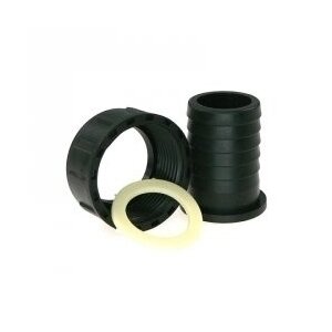 Dysze z wężem prostym PP x nakrętka z pierścieniem obrotowym 22 mm x 1" F - czarne