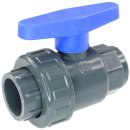 PVC-U ball valve HDPE / EPDM 1-gang union 2-gang glue sleeve