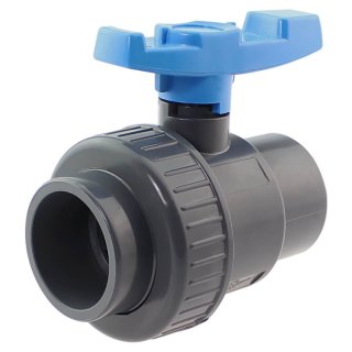 PVC-U ball valve HDPE / EPDM 1-gang union 2-gang glue sleeve 50mm