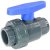 PVC-U kogelkraan HDPE / EPDM 1x koppeling -2x lijmmof 75mm