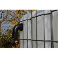 Zwarte PP overloop 90° - 2" x 50mm