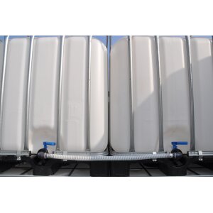 Set complet pour coupler 2 cuves IBC avec raccords S60x6 (PP) sans robinet de vidange