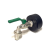 IBC Adapter S75x6 + RIV 3/4 Brass Ball faucet with Hose tail (Polypropylen)