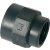 PP- Reducing socket with 2x Female thread - Black