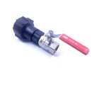 IBC Adapters S60x6 + Brass Ball valve with female thread (Polypropylen)
