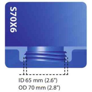 Trumadapter S70x6 > 1" hona (PE-HD)