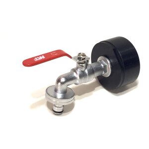 Adapter IBC S75x6 + mosiężny kran kulowy MT 1" z szybkozłączem (PE-HD)