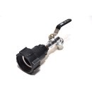 IBC Adapters S60x6 + MT Brass Ball faucet with hose tail (Polypropylen)