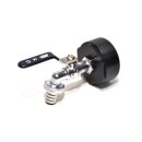 IBC Adapter 2"1/8 BSP + MT 3/4" Brass Ball faucet with hose tail (PE-HD)