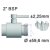IBC Adapter 2" BSP + RIV 3/8" Brass Ball faucet with Hose tail (Polypropylen)