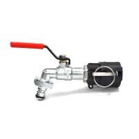 1" Camlock coupler + MT Brass Ball faucet with quick connector (Polypropylen)