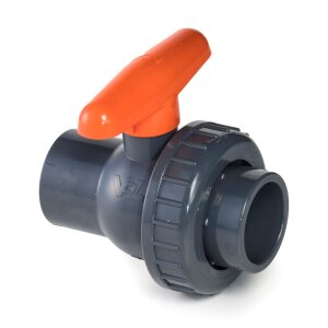VDL PVC-U golyóscsap - EPDM 1x csatlakozó - 2x ragasztó hüvely 40mm