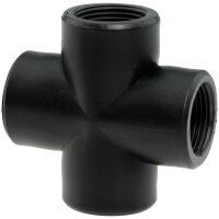 PP- Cross 4x 3/4" innvendig gjenge - Svart