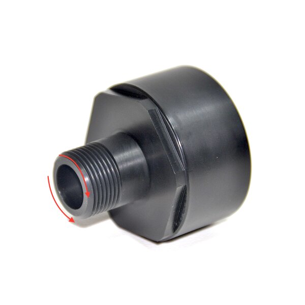 Adaptery IBC S60x6 > 1"1/2 gwint zewnętrzny Obrotowy łącznik doczołowy (PE-HD)