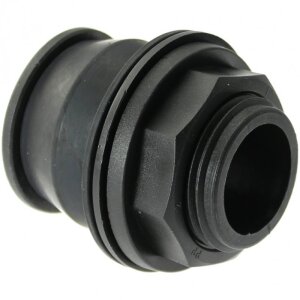 Push-in tank lead-through Tank screw connection x 2" BSP external thread - Black