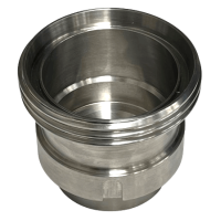 Raccords IBC 2"1/8 BSP > DN100 (Rd130x1/4") Mâle laitier (Inox)
