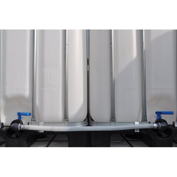 Conjunto de extensão para ligação a partir de 8 IBCs com adaptadores S60x6 (PP) Sem válvulas de drenagem