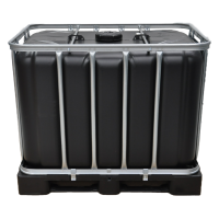 Neue IBC | 600L | Schwarz | Kunststoffpalette | UN | FDA | S60x6 | NW150 | Werit