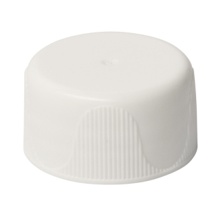 Cap round - White - DIN 28/410 - HDPE