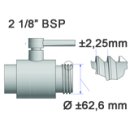 IBC Adapters 2"1/8 BSP met Tri-Clamp (RVS)