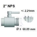 IBC Adapters 2" NPS with BSP Female thread (SS)