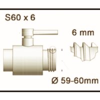 IBC Adapter S60x6 > 1" Camlock Part A (Aluminium)