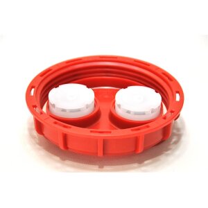 Tapa Schütz roja NW150 Doble 2 "G + 2xVentil -...